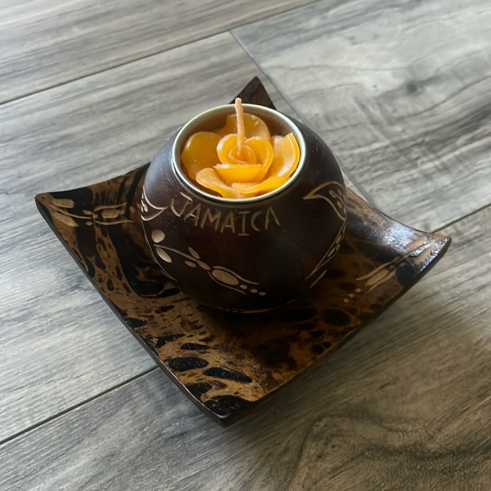 Handmade candle from Jamaica